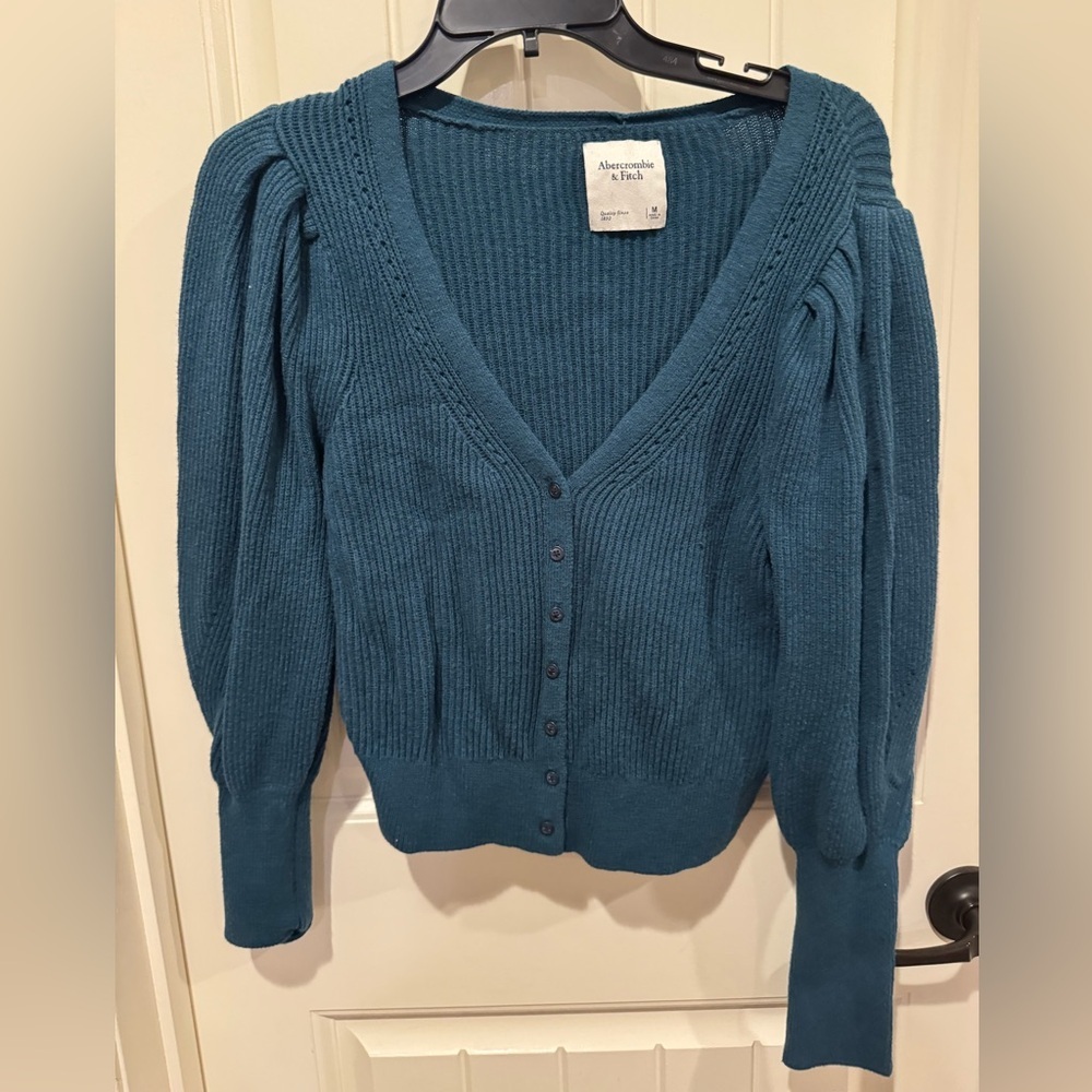Abercrombie & Fitch puff sleeve cardigan - Picture 2 of 8